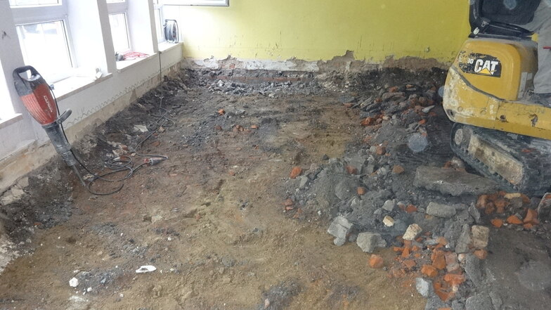 Auch in diesem Raum haben die Bauleute kein Fundament gefunden.