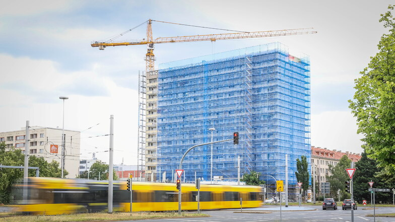 Hochhaus am Pirnaischen Platz in Dresden wird bis März 2024 fertig