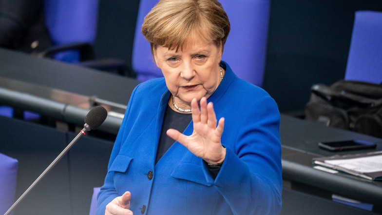 Ruhig, souverän, schlagfertig: Angela Merkel am Mittwoch im Bundestag.