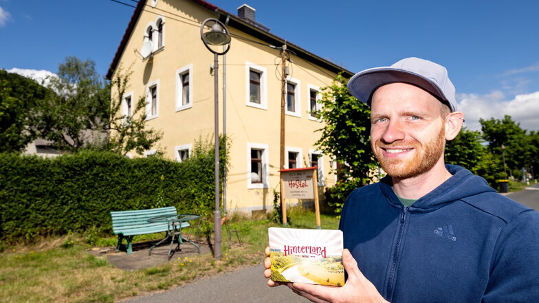 Christoph Hubrich hat im Kurort Rathen einen Hof gepachtet, umgebaut und darin ein Hostel eröffnet.