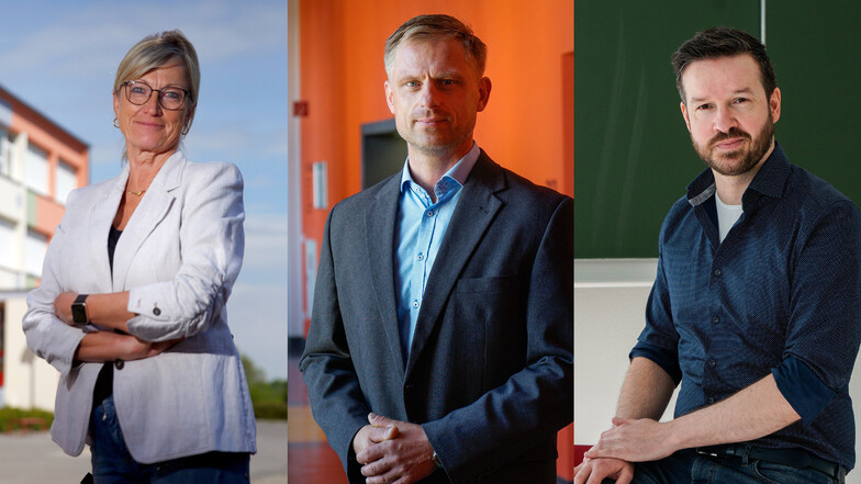 Drei Schulleiter - eine Herausforderung: Unterricht in Corona-Zeiten. Gabriele Keltsch, René Jatzwauk (Mitte) und Marco Dehlan berichten, wie das an ihren Schulen funktionieren soll.