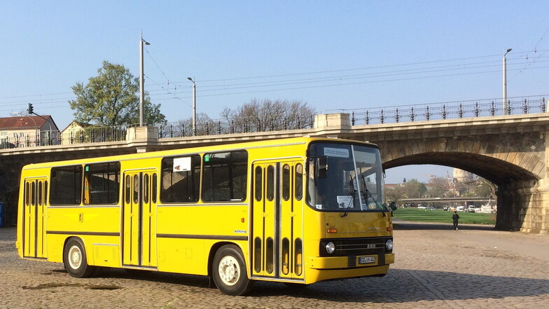 Dieser alte Ikarus macht nächste Woche Linienverkehr in Dresden.