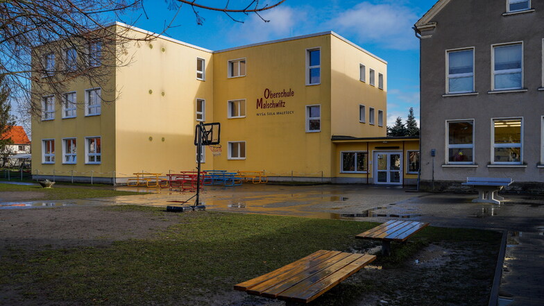 Die Oberschule in Malschwitz.