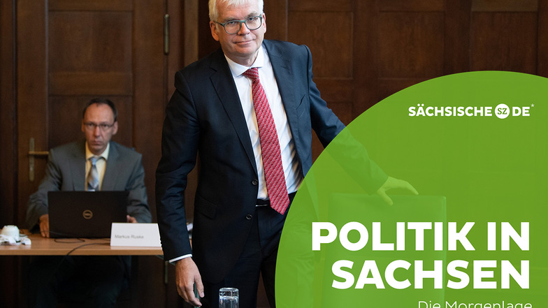 Sachsens Finanzminister Hartmut Vorjohann (CDU) am Montag zu Beginn der Haushaltsklausur