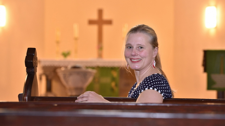 Frauke Fähndrich arbeitet seit Anfang Juli als neue Pfarrerin in Freital. Vorher nahm sie hier an einem Wiedereingliederungsprogramm teil.