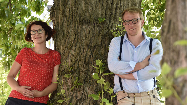 Petra Geike und Simeon Borszik von Teach First Deutschland arbeiten an Problemschulen in Dresden.