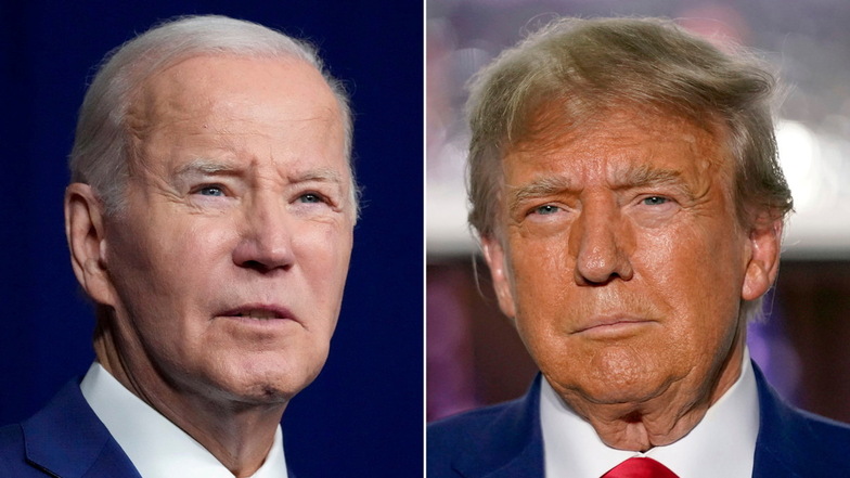 Joe Biden (l) und Donald Trump haben sich beide die nötige Zahl an Delegierten für die Nominierung als Präsidentschaftskandidaten ihrer jeweiligen Parteien gesichert.