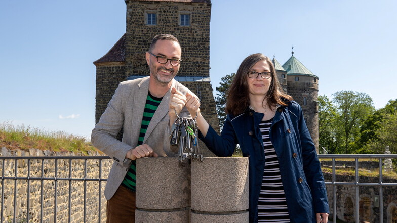 Uli Kretzschmar ist der neue Leiter von Burg Stolpen und Isabel Grohmann die Veranstaltungsmanagerin.