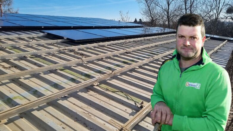 30 der 60 Solarpanels sind vom Dach des Hühnerstalls von Patrick Pietzschke verschwunden.