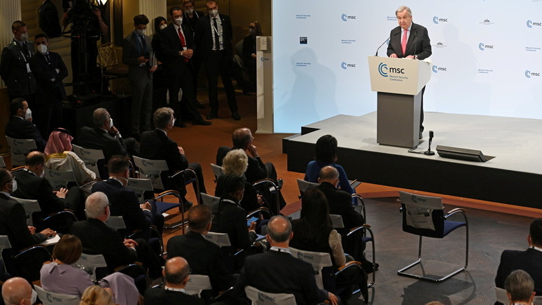 António Guterres, UN-Generalsekretär, spricht bei 58. Münchner Sicherheitskonferenz.