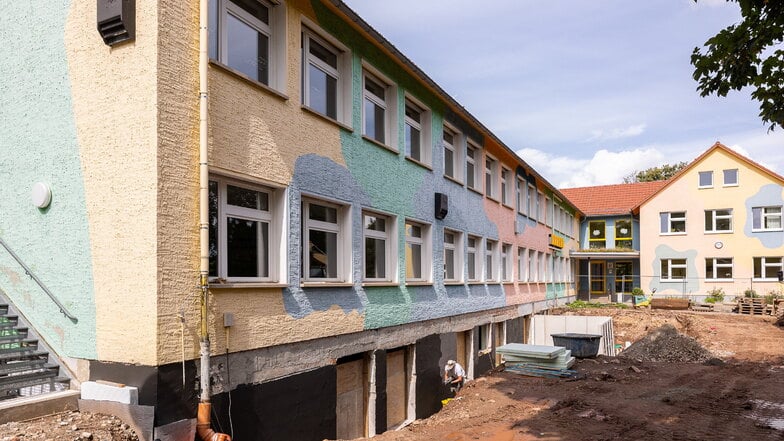 Der Keller der Grundschule in Reichstädt wird zu Schlafräumen für den Hort umgebaut.