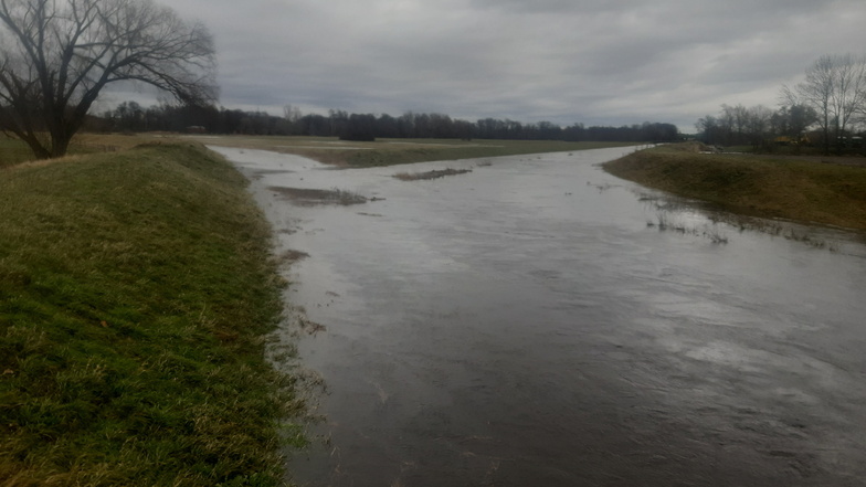 Schon wieder gilt eine Hochwasserwarnstufe für die Röder in Großenhain.