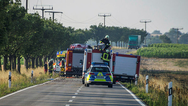 Über Stunden war die Unfallstelle auf der S 87 zwischen Kobeln und Wölkisch gesperrt.