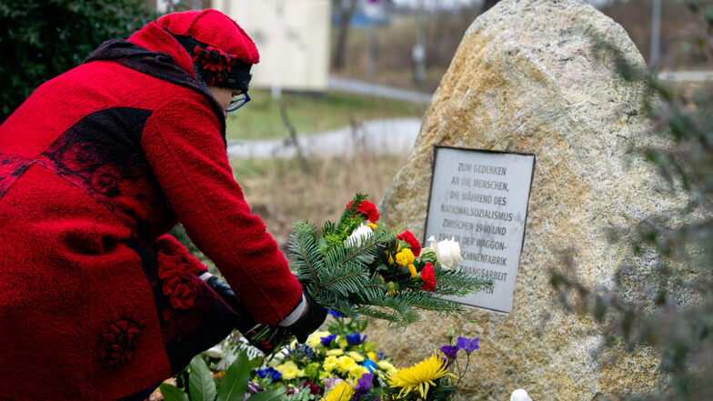 Ein Gedenkstein in Bautzen erinnert an die Häftlinge des KZ-Außenlagers im Waggonbau 1944/45.