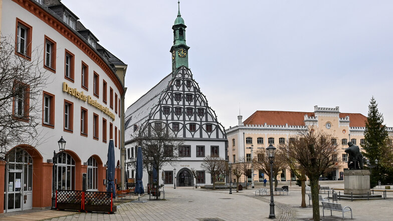 Blick in die Zwickauer Altstadt.