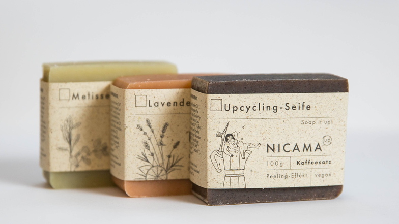 Mit Seife aus Kaffeesatz wollen die Nicama-Gründer den Upcycling-Trend vorantreiben.