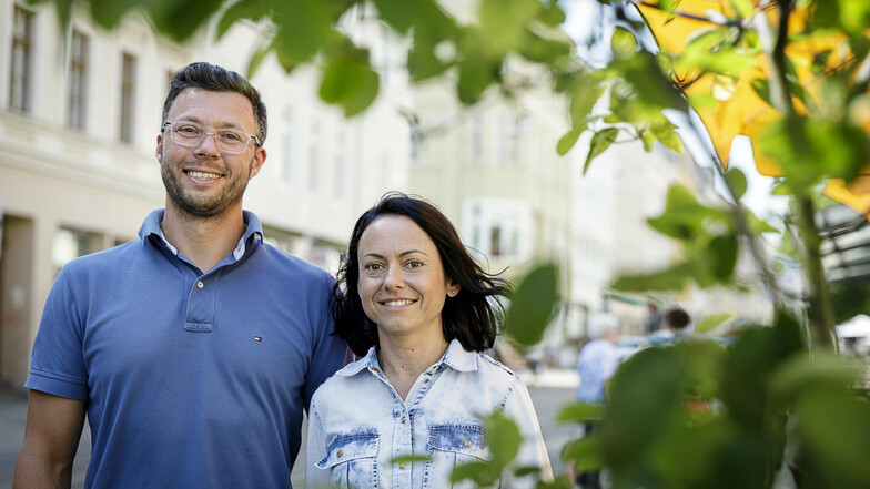 Piotr und Katarzyna Palys aus Zgorzelec: Sie liefern Obst und Gemüse an Görlitzer Haustüren.