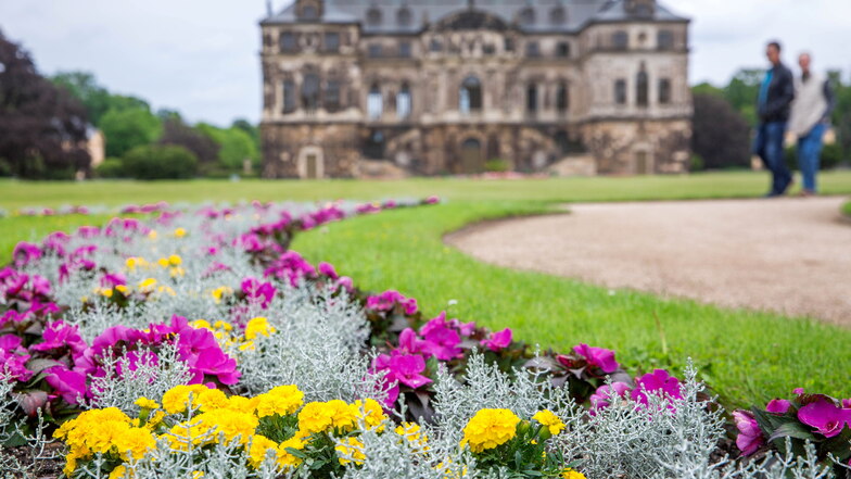 An den Blumen vorbei zum Hochzeitsort im Palais Großer Garten: Das geht nun doch auch im nächsten Jahr.