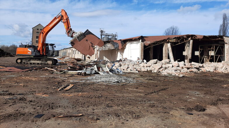 Ausgedient: Die ehemaligen Getreidelagerhallen auf dem Gelände wurden abgerissen.