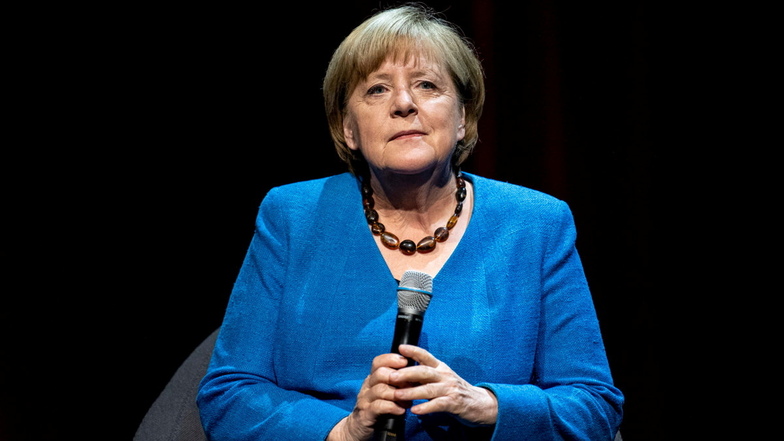 Die frühere Bundeskanzlerin Angela Merkel, CDU, am Dienstagabend in Berlin, bei ihrem ersten Interview nach der Kanzlerschaft.