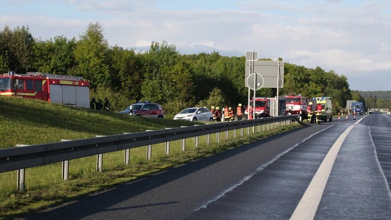 Die A4 wurde zwischen Burkau und Ohorn voll gesperrt.