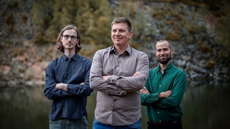 Gründerteam von PharmAI: Christoph Leberecht (l.), Joachim Haupt und Florian Kaiser.