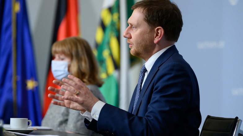 Sachsens Ministerpräsident Michael Kretschmer und Gesundheitsministerin Petra Köpping stehen in der Corona-Pandemie besonders im Fokus.