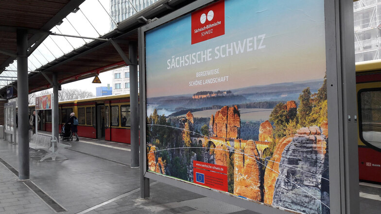 Mit solchen Großplakaten warb der Tourismusverband für die Region auf Berliner Bahnhöfen.