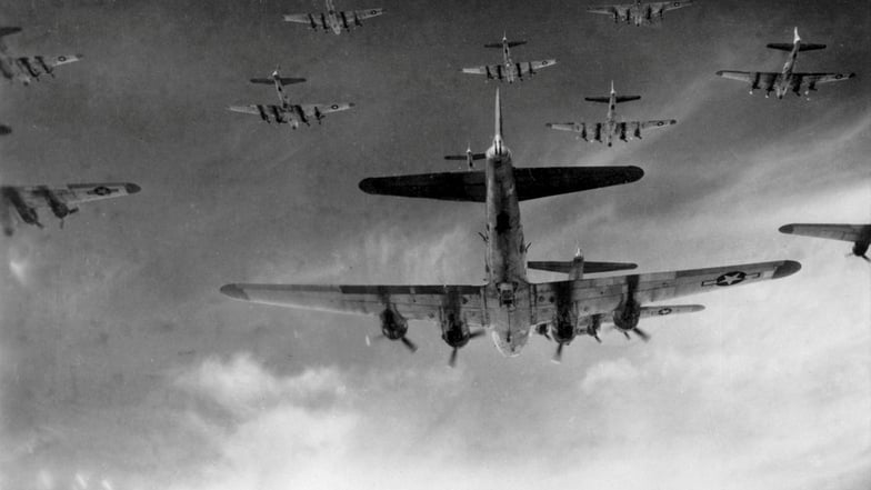 B-17 Bomber in Kampfformation.