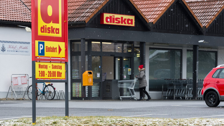 Die Discounterkette Diska - hier der Markt in Göda - will ihre Waren künftig im ehemaligen Netto-Markt an der Königswarthaer Hauptstraße anbieten.