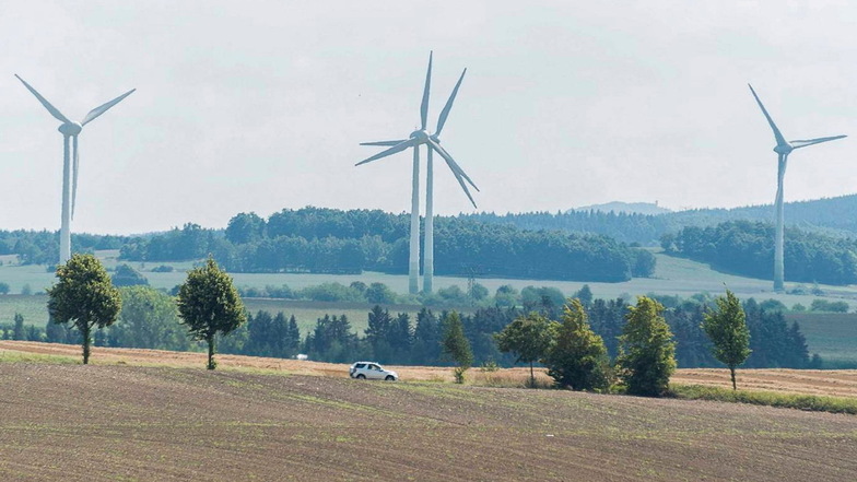 Der Windpark Frauendorf besteht aus sechs Anlagen.  Eine Firma aus Dresden will fünf davon ersetzen.