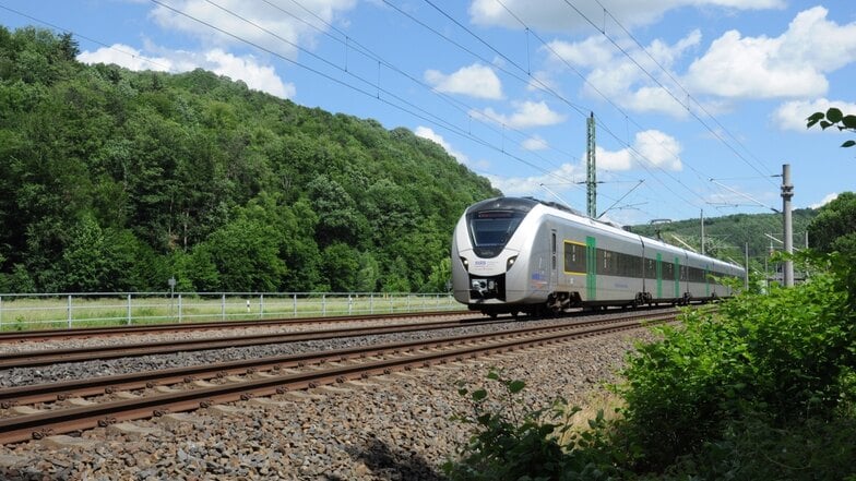 Ein Zug der Mitteldeutschen Regiobahn in der Nähe von Tharandt. Wegen Bauabreiten müssen Fahrgäste auf diesem Teilstück demnächst Einschränkungen in Kauf nehmen.