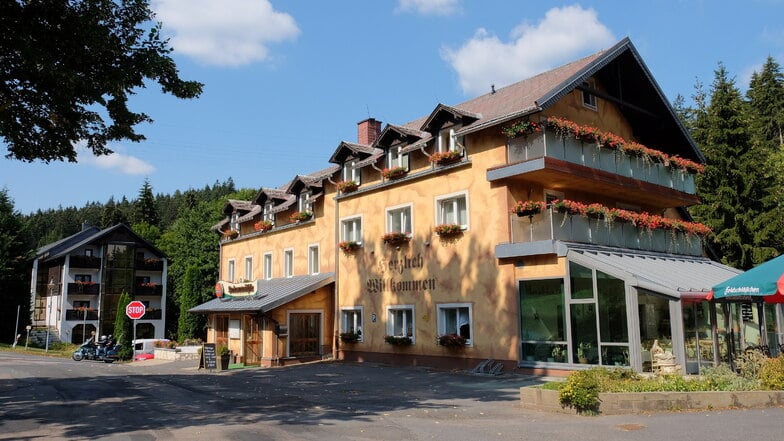Das Hotel Ladenmühle im Altenberger Ortsteil Hirschsprung.