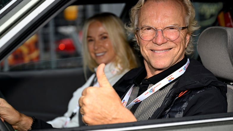 Citroën CX 25 Prestige Nilsson, Baujahr 1984, mit Wolfgang Lippert am Steuer und Beifahrerin Gesine Lippert.