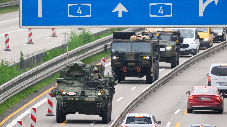 US-Militär rollt wieder über Sachsens Autobahnen