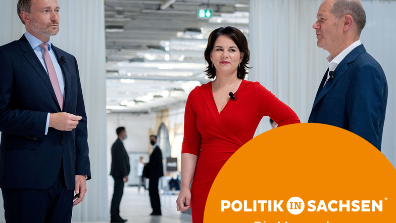 Sind das die Köpfe der künftigen Bundesregierung? Christian Lindner (FDP), Annalena Baerbock (Grüne) und Olaf Scholz (SPD) - hier ein Foto aus dem Juni - verhandeln über eine Ampel-Koalition.