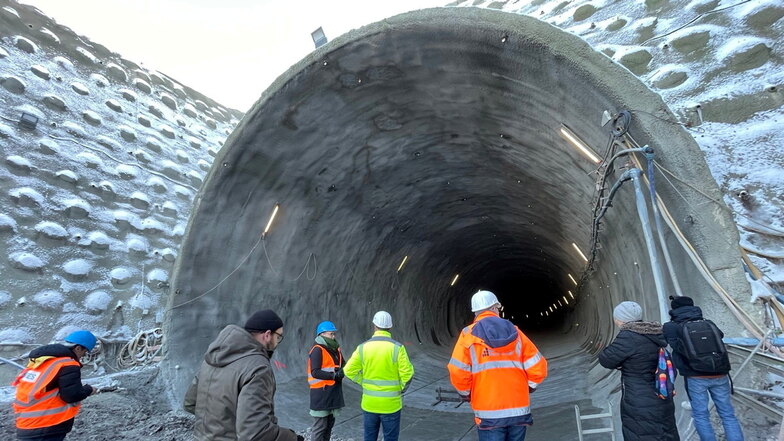 Kohlbergtunnel: Im Dezember 2022 war die Röhre final geformt, seither ruht jedoch der weitere Ausbau.