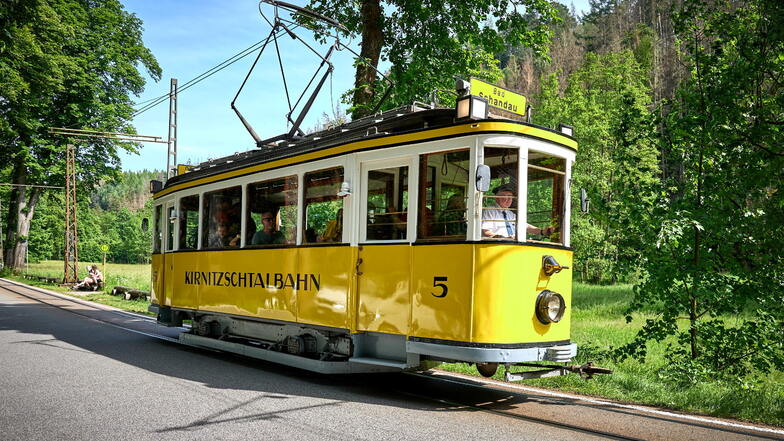 Die Kirnitzschalbahn wird 125 Jahre alt. Das wird zu Pfingsten gefeiert.