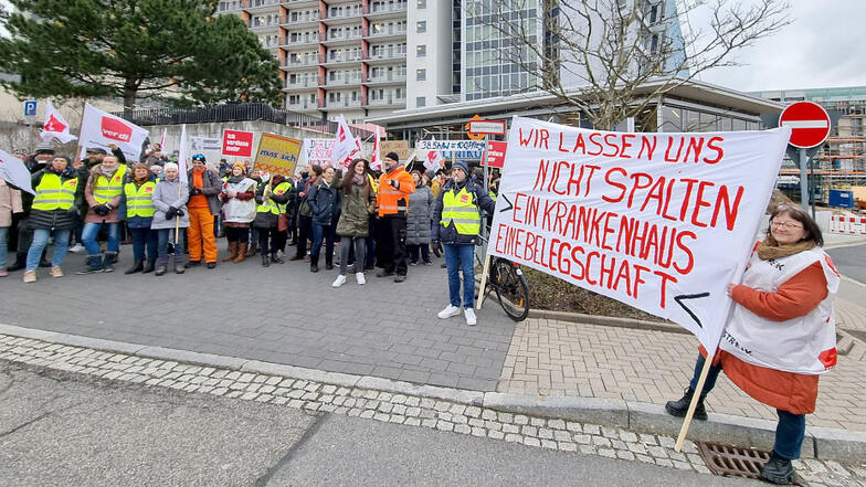 Verdi-Warnstreik am Klinikum Chemnitz wird bis Donnerstag verlängert