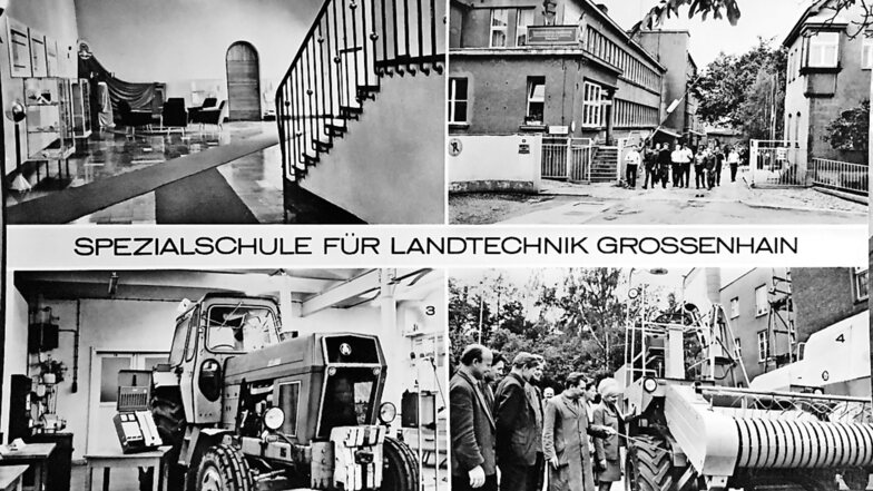 Postkarte der Spezialschule für Landtechnik Großenhain. Foto: Archiv Erhard Haschke