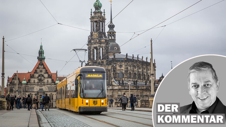 Die Straßenbahnen fahren wieder über die Augustusbrücke. Jetzt sind Ideen dazu gefragt, was sonst noch auf der "Karlsbrücke für Dresden" passieren soll.