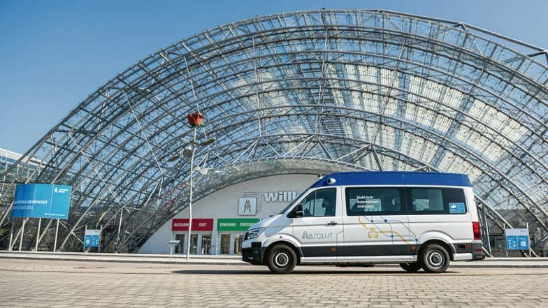 Autonomer Bus auf Probefahrt in Leipzig