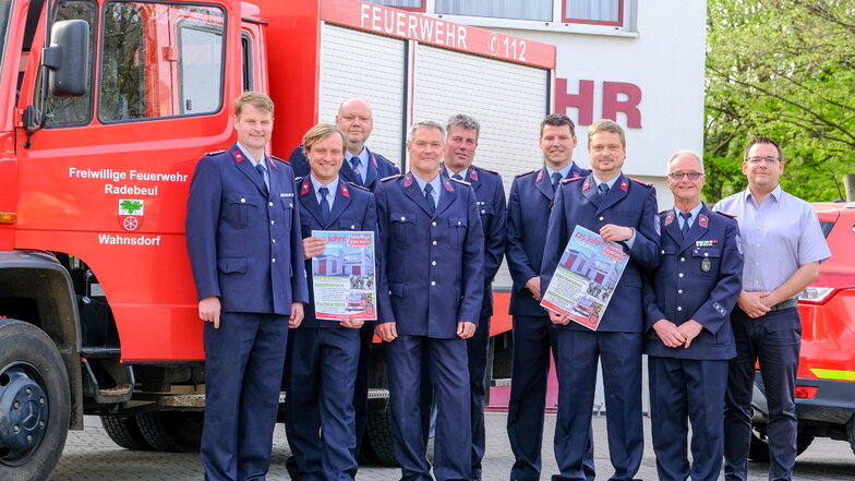 Die Kameraden der Freiwilligen Feuerwehr im Radebeuler Ortsteil Wahnsdorf freuen sich auf ihr 125-jähriges Jubiläum.