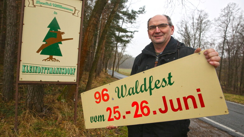Der Vorsitzende des Lauterbachtalvereines Jurec Birnstengel freut sich schon jetzt auf das Waldfest in diesem Jahr in Kleindittmannsdorf.