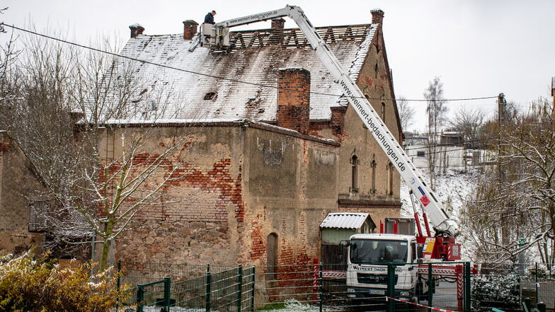 Der ehemalige Konsum in Ebersbach wird abgerissen.