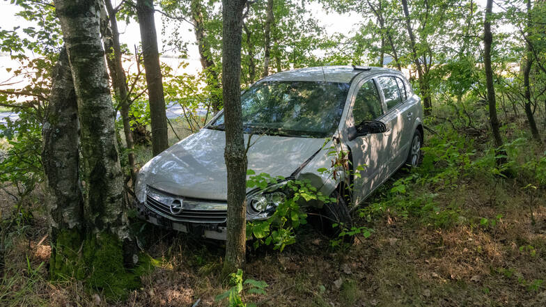 Am Schlegler Kreuz landet das Auto einer betrunkenen Frau in einem Wald.