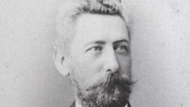 Robert Ludwig Sputh lebte von 1843 bis 1913. Der Unternehmer war der Erfinder des Bierdeckels. Das Foto entstand etwa um 1890.