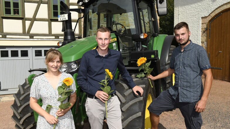 Die besten Landwirtschaft-Azubis: Agnes Smolka, Friedrich Scope und Julius Schirrmacher.