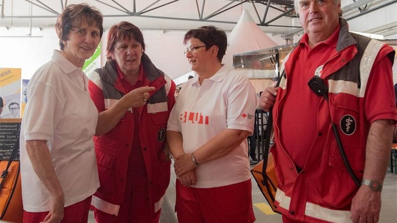 Immer zur Stelle: die Helfer vom Deutschen Roten Kreuz.