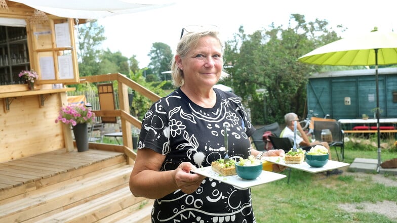 Andrea Garzke von der Besenschänke an den Katzenstufen in Meißen blickt auf eine erfolgreiche erste Saison - die noch lange nicht vorbei ist.